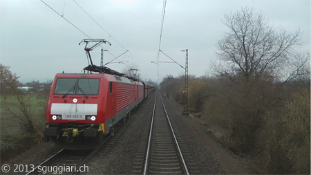 Vista dalla cabina - DB BR 189 (Germania)